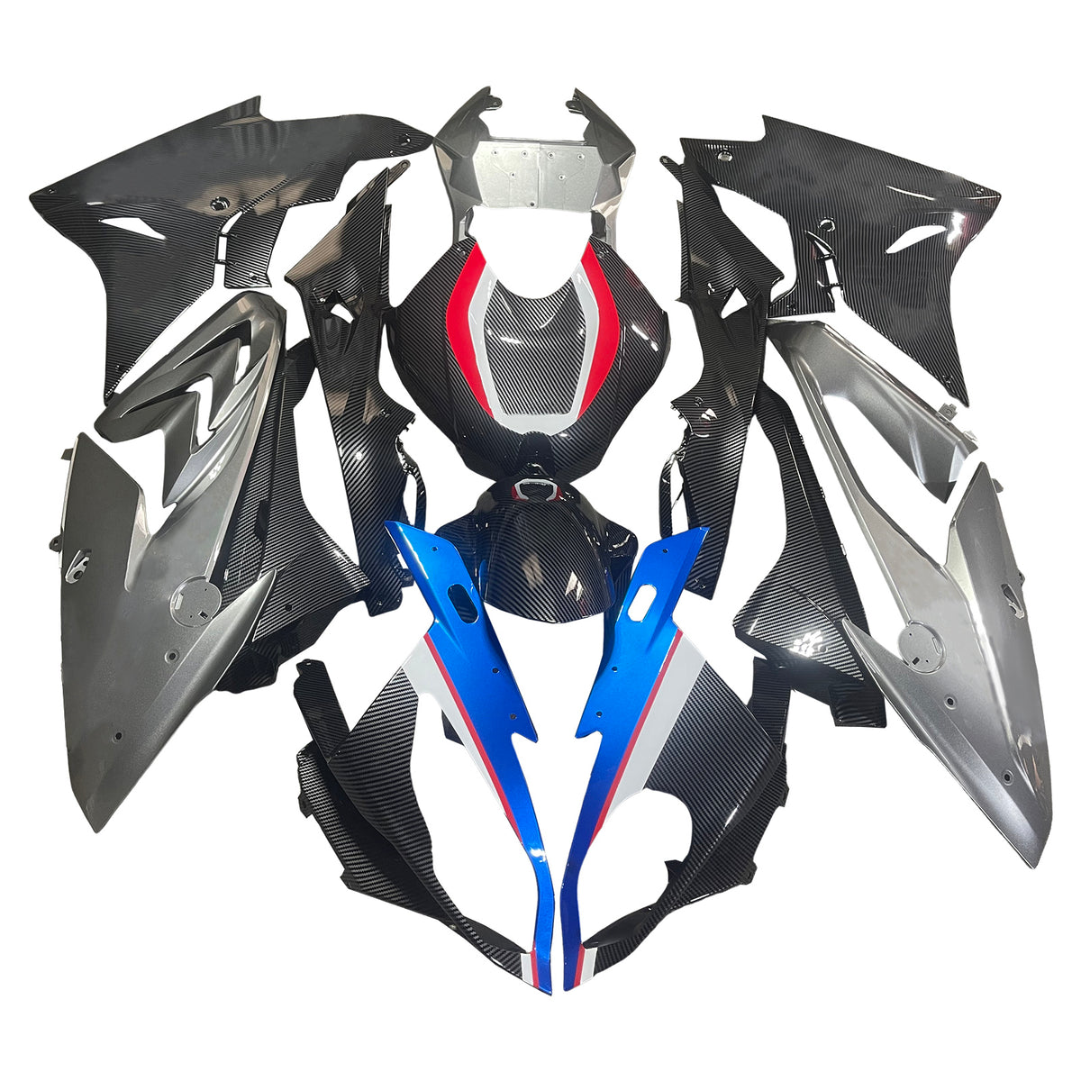 Kit de carenagem com padrão de fibra de carbono Amotopart 2017-2018 BMW S1000RR