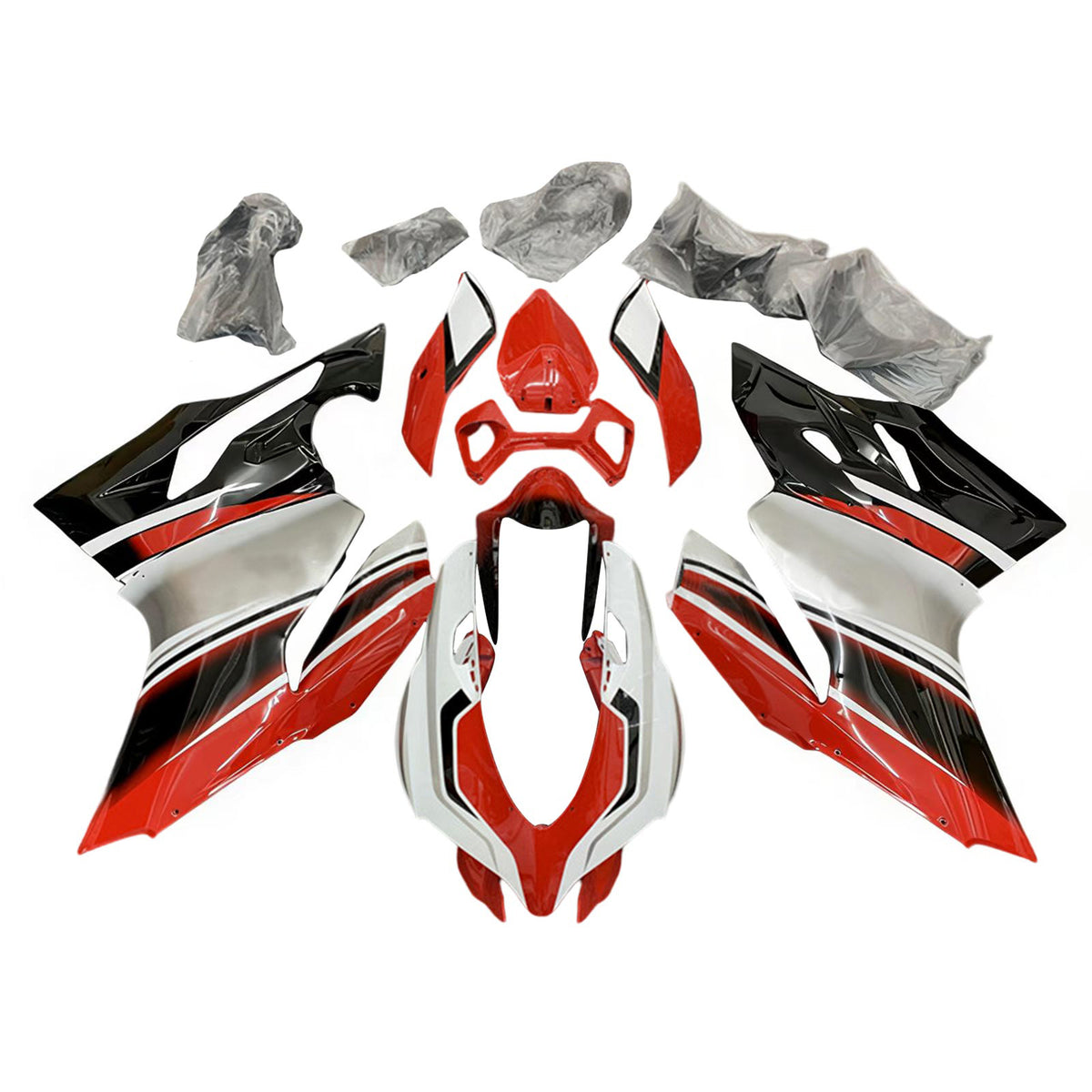 Amotopart 2012–2015 Ducati 899 rot-schwarzes Verkleidungsset