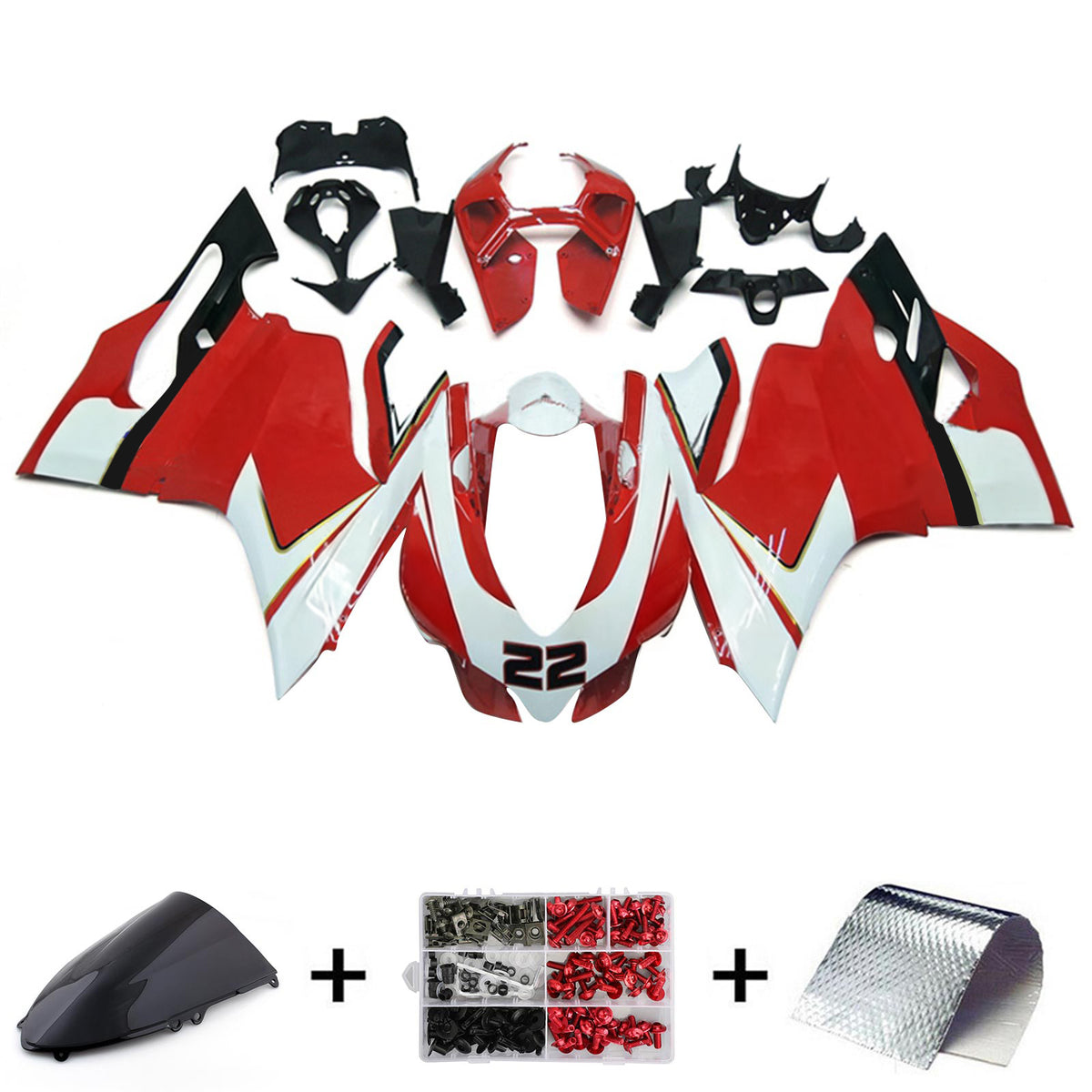 Amotopart 2012-2015 Ducati 899 rood-witte kuipset