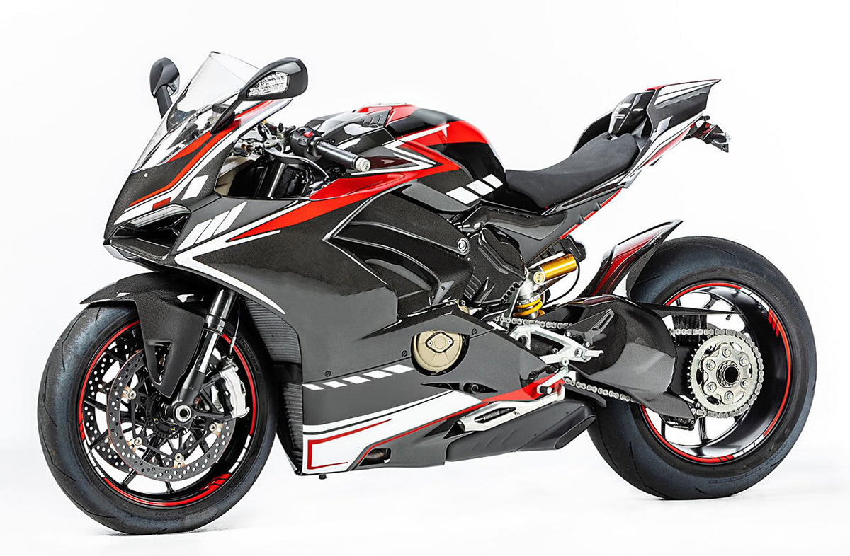 Amotopart 2018-2019 Ducati Panigale V4 V4S Black Fairing Kit
