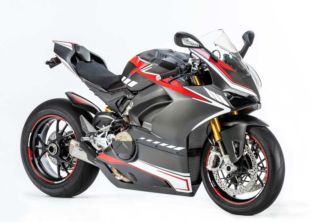Amotopart 2018–2019 Ducati Panigale V4 V4S schwarzes Verkleidungsset
