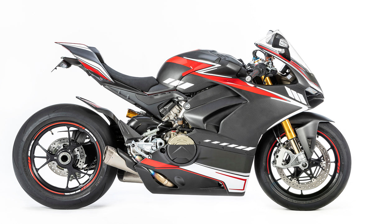 Amotopart 2018–2019 Ducati Panigale V4 V4S schwarzes Verkleidungsset