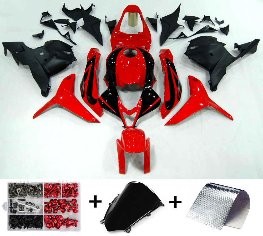 Amotopart 2009-2012 Honda CBR600RR Red Black Fairing Kit