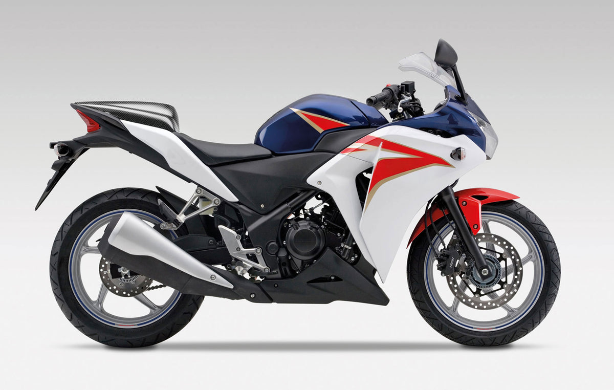 Amotopart 2011-2013 Honda CBR250R Kit de carenado blanco azul
