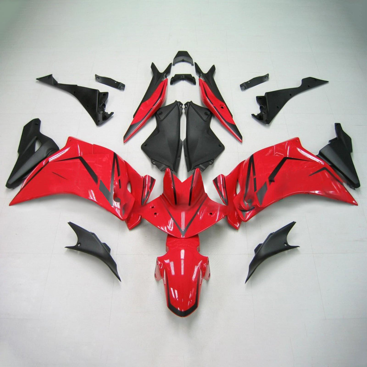 Amotopart 2011–2013 Honda CBR250R Rot Schwarz Verkleidungsset