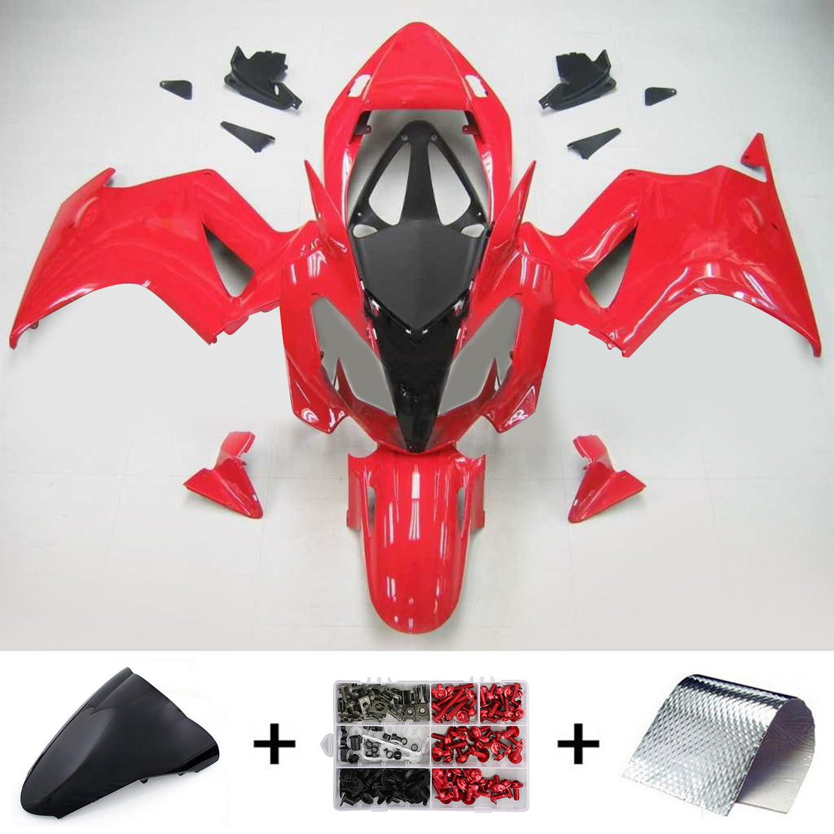 Amotopart 2002-2012 Honda VFR800 Red Fairing Kit