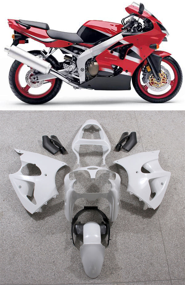 Amotopart 2000-2002 2005-2008 Kawasaki ZX-6R 636 ZZR600 Gray White Black Red Fairing Kit
