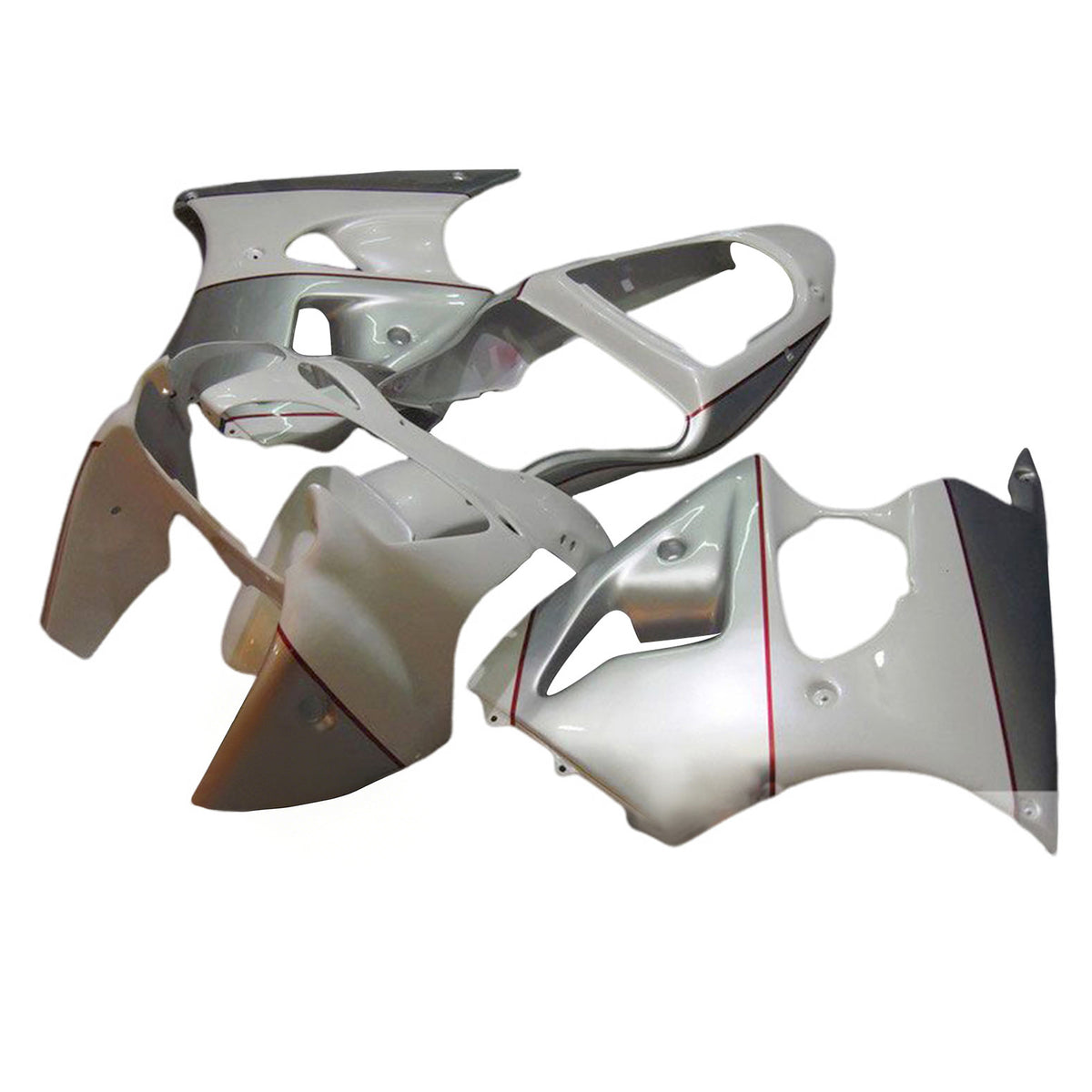 Amotopart 2000-2002 2005-2008 Kawasaki ZX-6R 636 ZZR600 goudgrijs wit kuipset