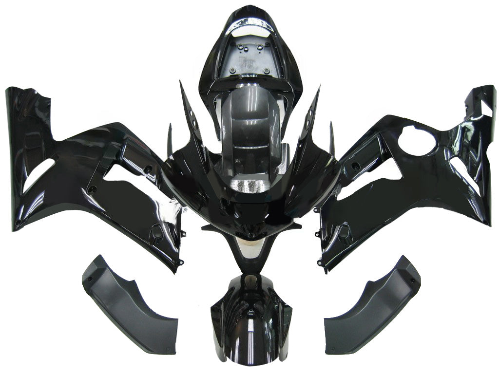 Kit carena Amotopart 2003-2004 Kawasaki ZX-6R nero grigio