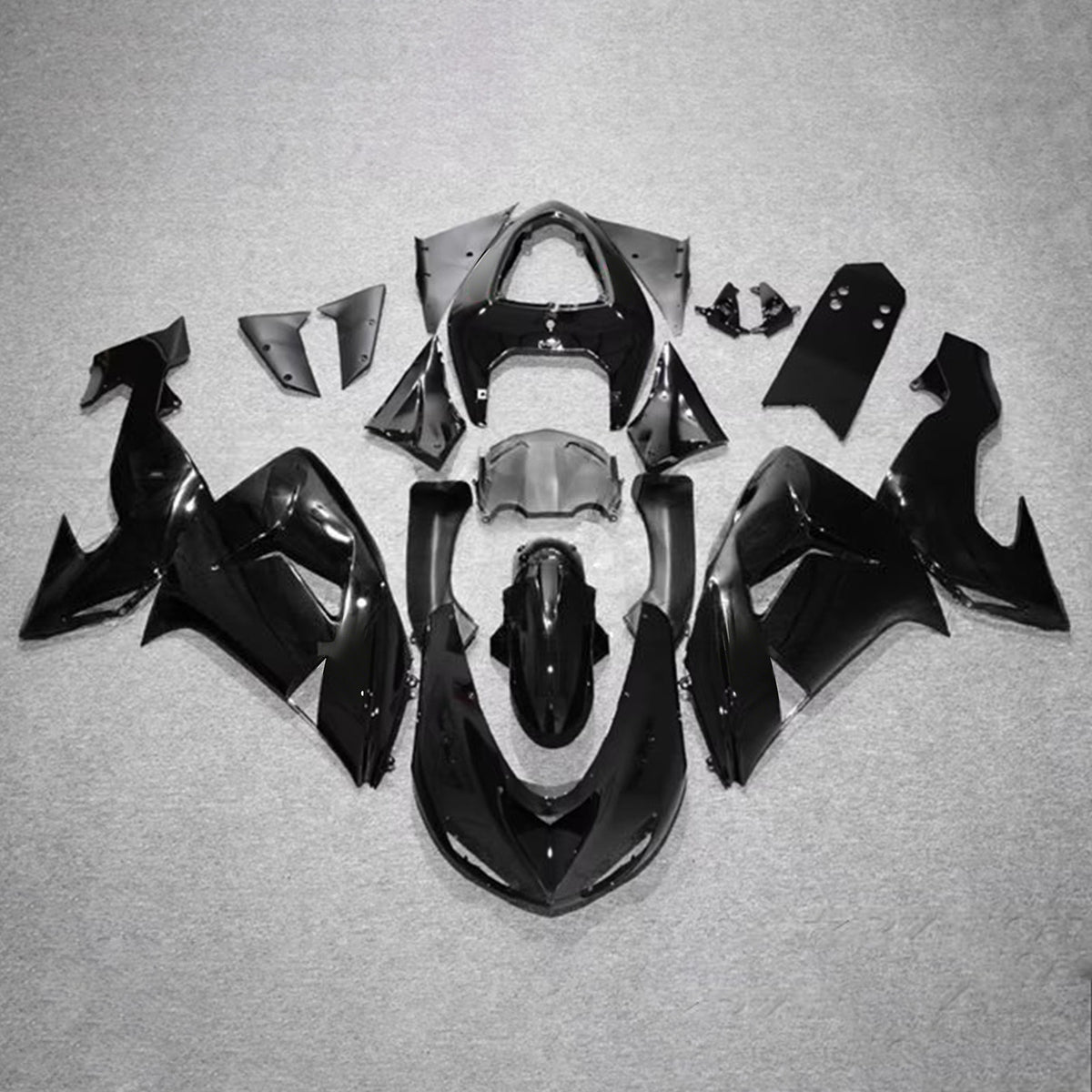 Amotopart 2006-2007 Kawasaki ZX-10R zwartgrijze kuipset
