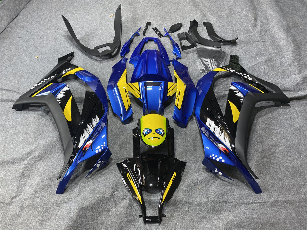 Amotopart 2013–2024 Kawasaki EX300 Ninja 300R Grau Schwarz Blau Gelb Verkleidungsset