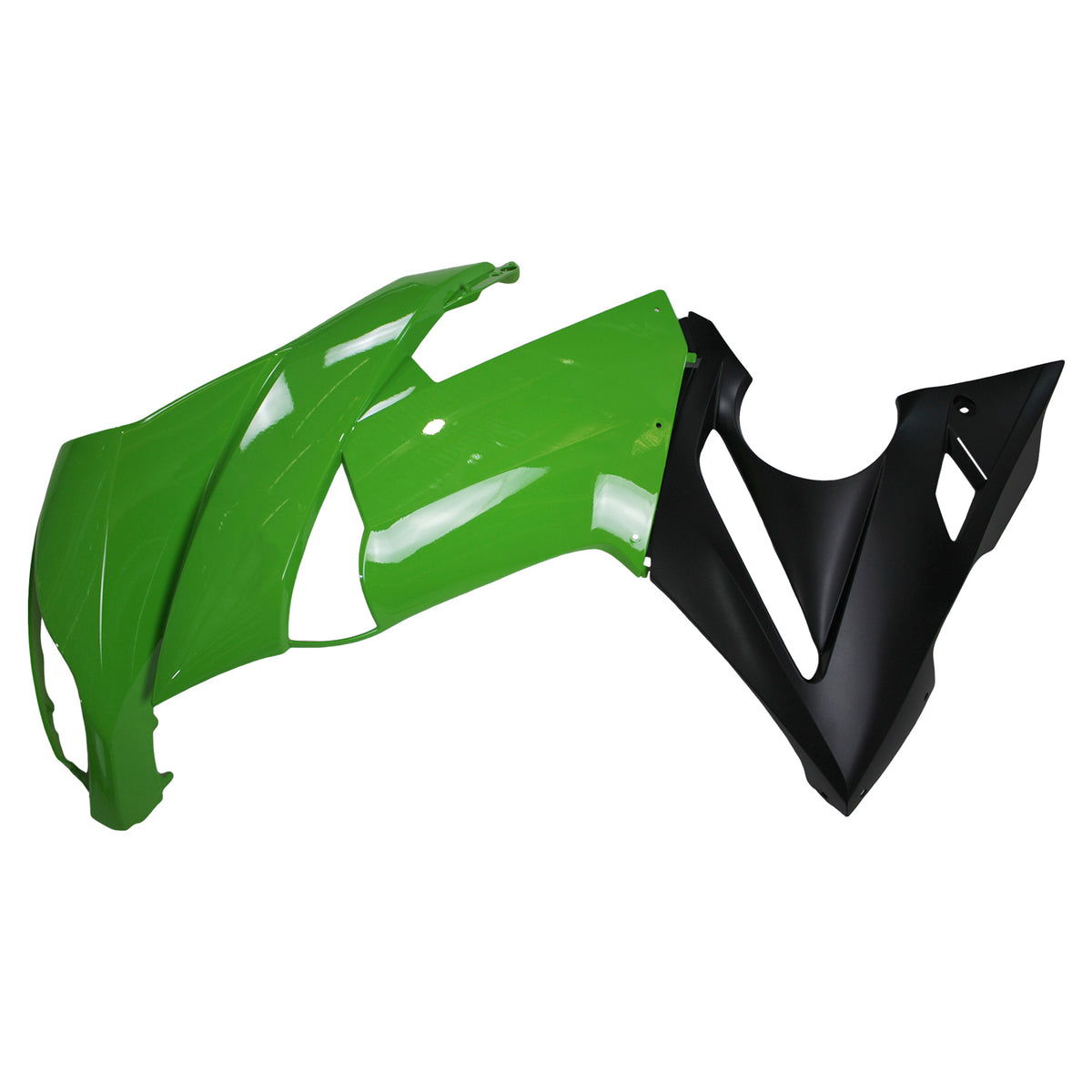 Amotopart 2009-2011 Kawasaki Ninja 650 ER-6F EX650 Black White Green Fairing Kit