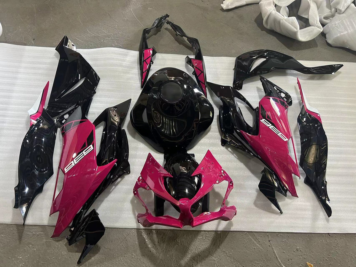 Amotopart 2019-2023 Kawasaki ZX-6R Pink Black Red Fairing Kit