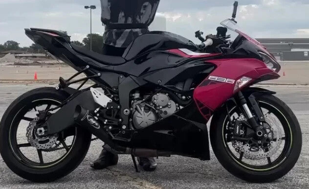 Amotopart 2019-2023 Kawasaki ZX-6R Pink Black Red Fairing Kit