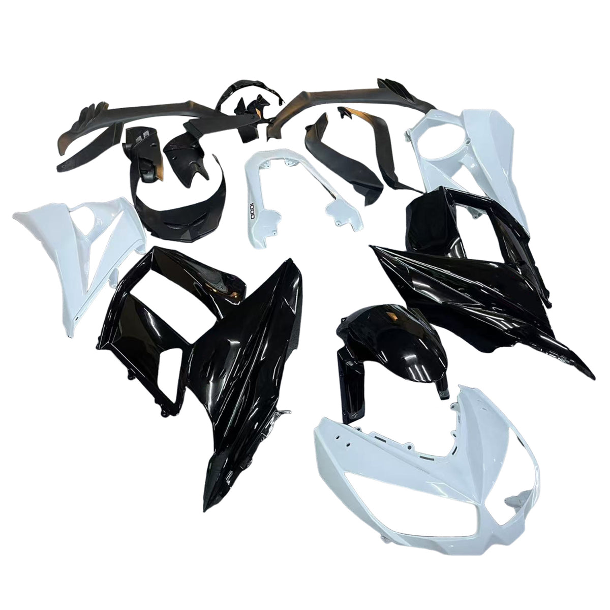 Amotopart 2010-2015 Kawasaki Z1000SX Black White Fairing Kit
