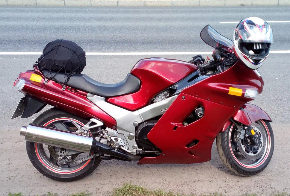 Amotopart 1993–2003 Kawasaki ZZR1100 Rot Grau Schwarz Verkleidungsset