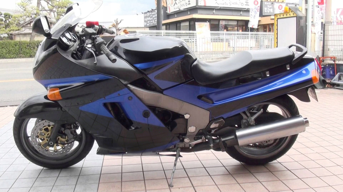 Amotopart 1993-2003 Kawasaki ZZR1100 Gray Blue White Black Fairing Kit