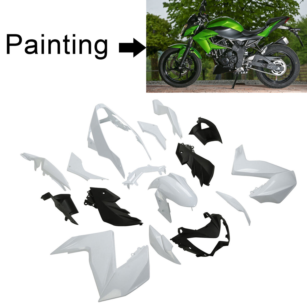Amotopart 2015-2016 Kawasaki Z250 Z300 Grey Green Black Kiting Kit