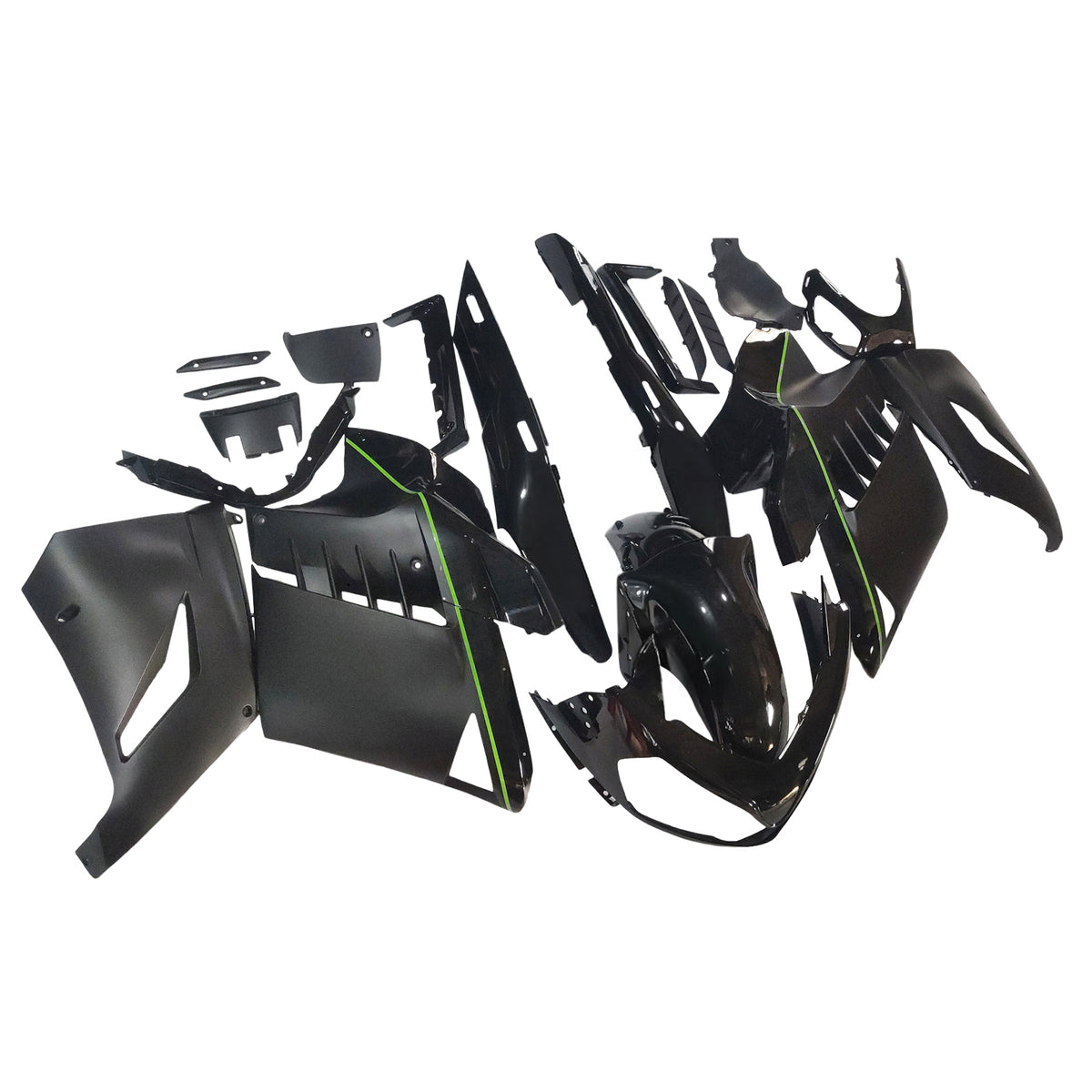 Amotopart 2007-2009 Kawasaki GTR1400 ZG1400 Gray White Black Fairing Kit