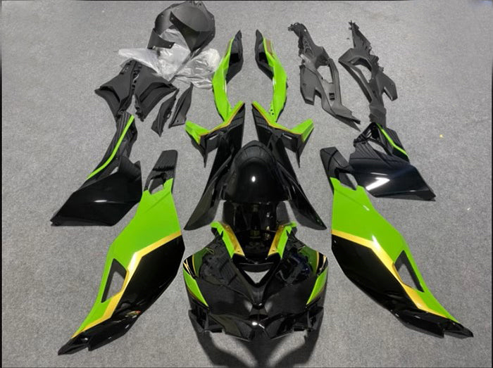 Amotopart 2019–2025 Kawasaki Ninja ZX-25R ZX-4R ZX-4RR Schwarz Grün Verkleidungsset