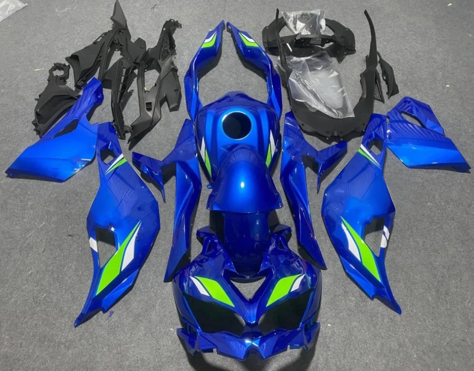 Amotopart 2019-2025 Kawasaki Ninja ZX-25R ZX-4R ZX-4RR Blue Black Fairing Kit