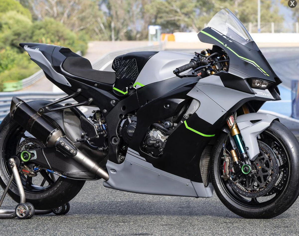 Zestaw owiewek Amotopart 2021-2025 Kawasaki ZX-10R ZX-10RR Niebieski Czarny Szary