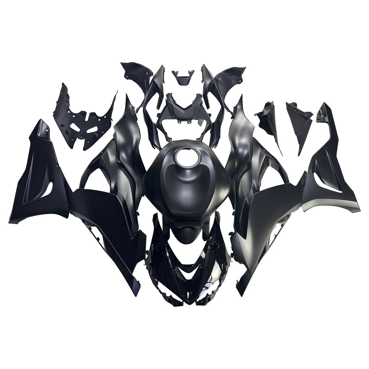 Amotopart 2024-2026 Kawasaki ZX-6R Gray Black White Fairing Kit