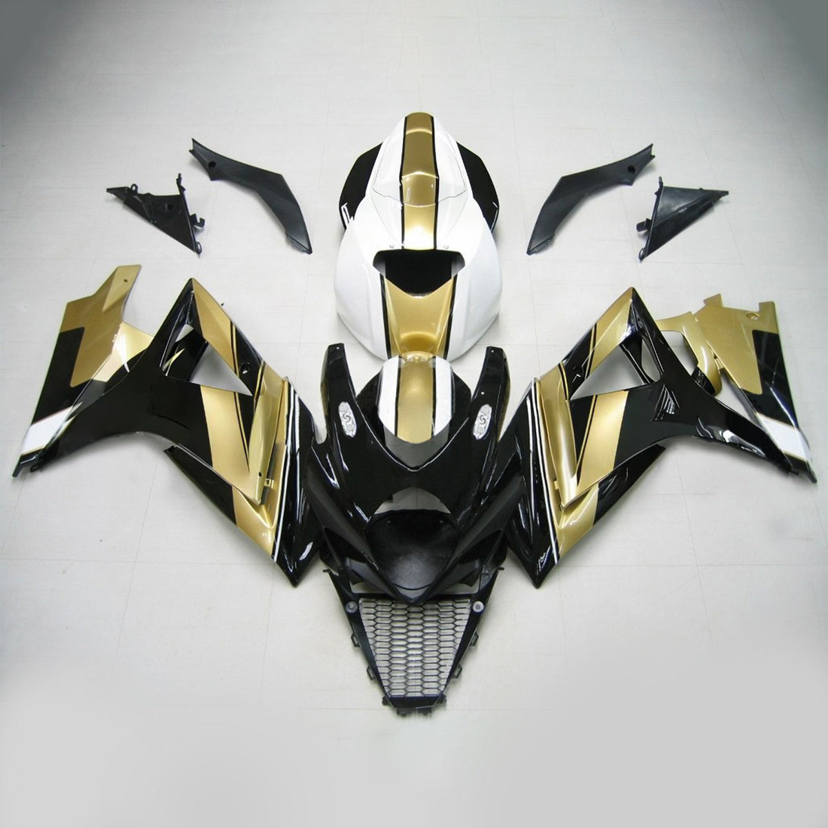 Amotopart 2007-2008 Suzuki GSX-R1000 K7 Gray Black Fairing Kit