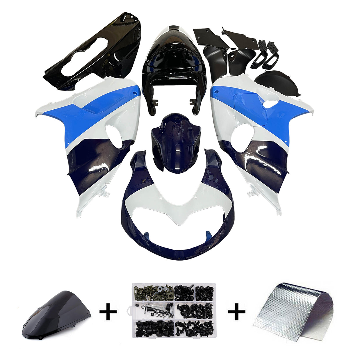 Amotopart 1998-2003 Suzuki TL1000R modrá černá sada kapotáže