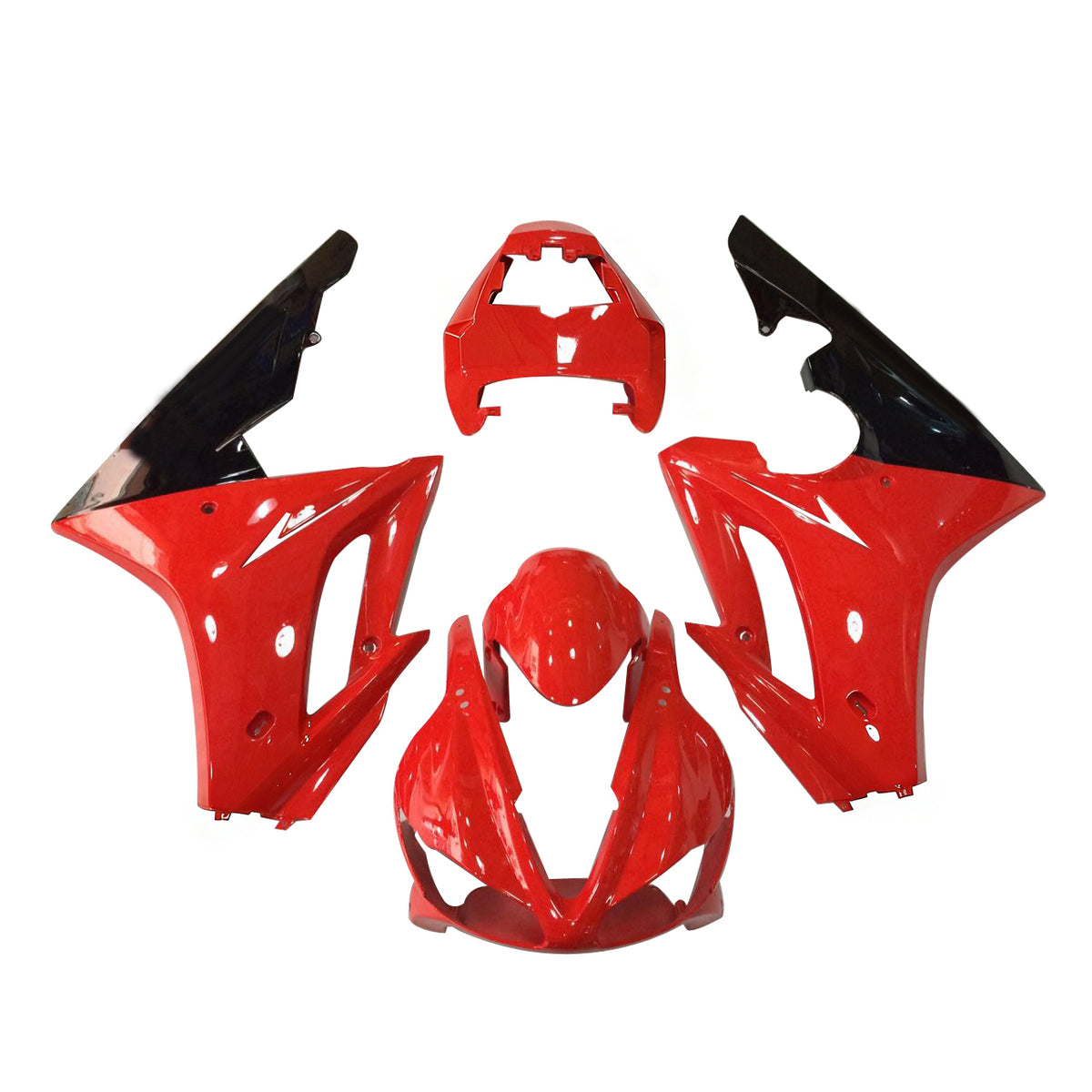 Amotopart 2006-2008 Triumph Daytona 675 Black White Red Fairing Kit