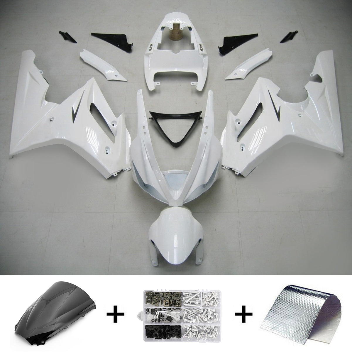 Amotopart 2006-2008 Triumph Daytona 675 Gray Black Fairing Kit