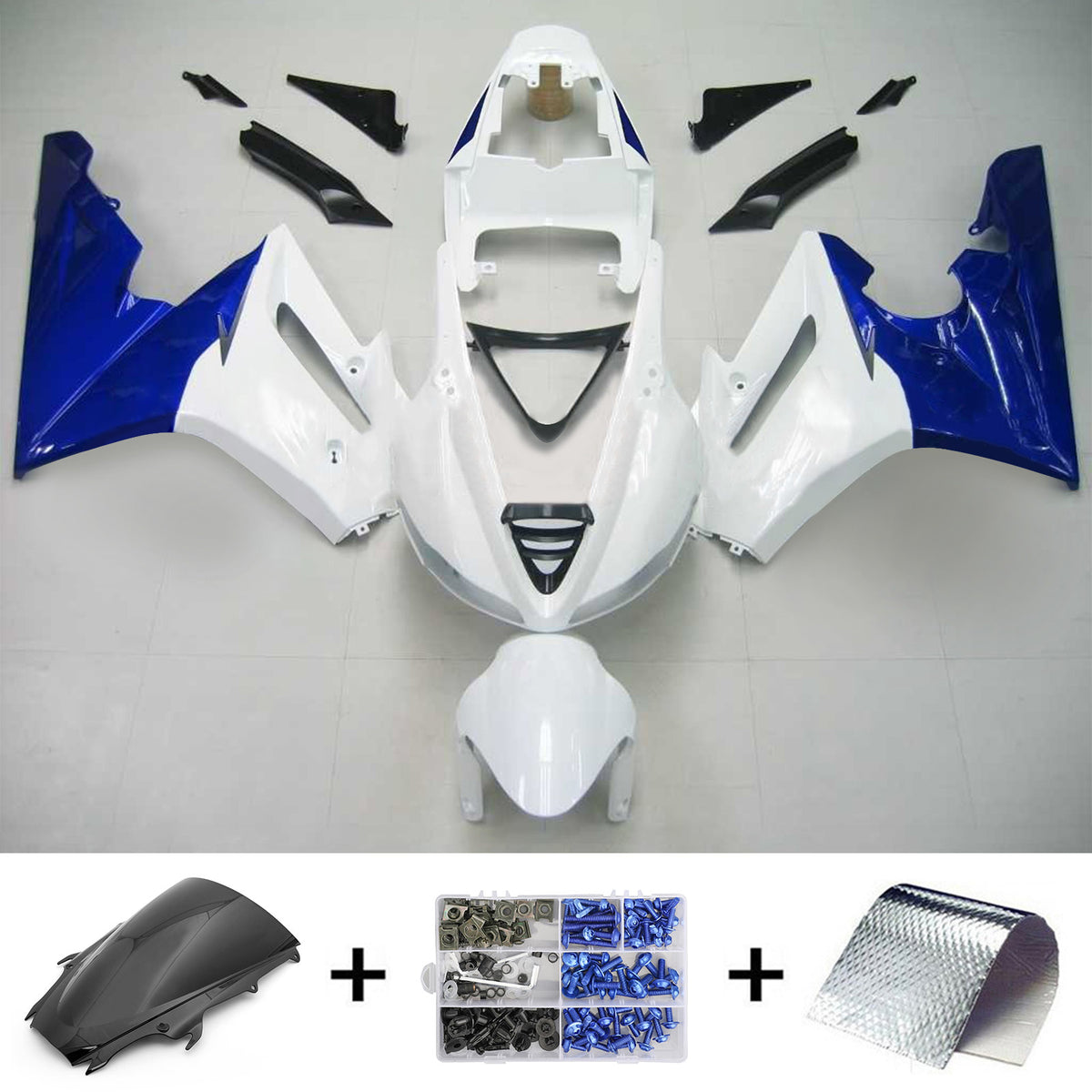 Amotopart 2009-2012 Kit carena Triumph Daytona 675 nero grigio