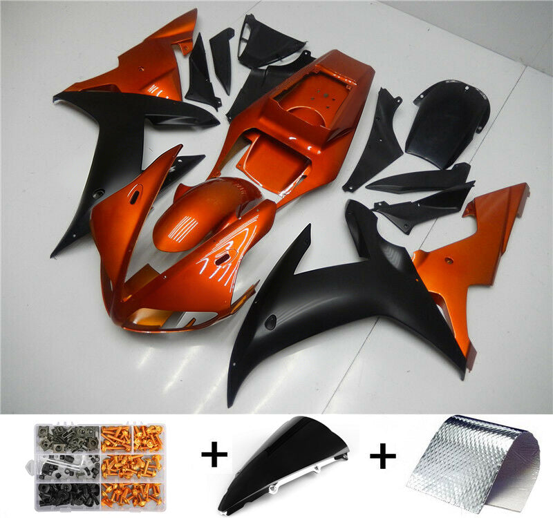 Kit de carénage Amotopart 2002-2003 Yamaha YZF-R1 orange