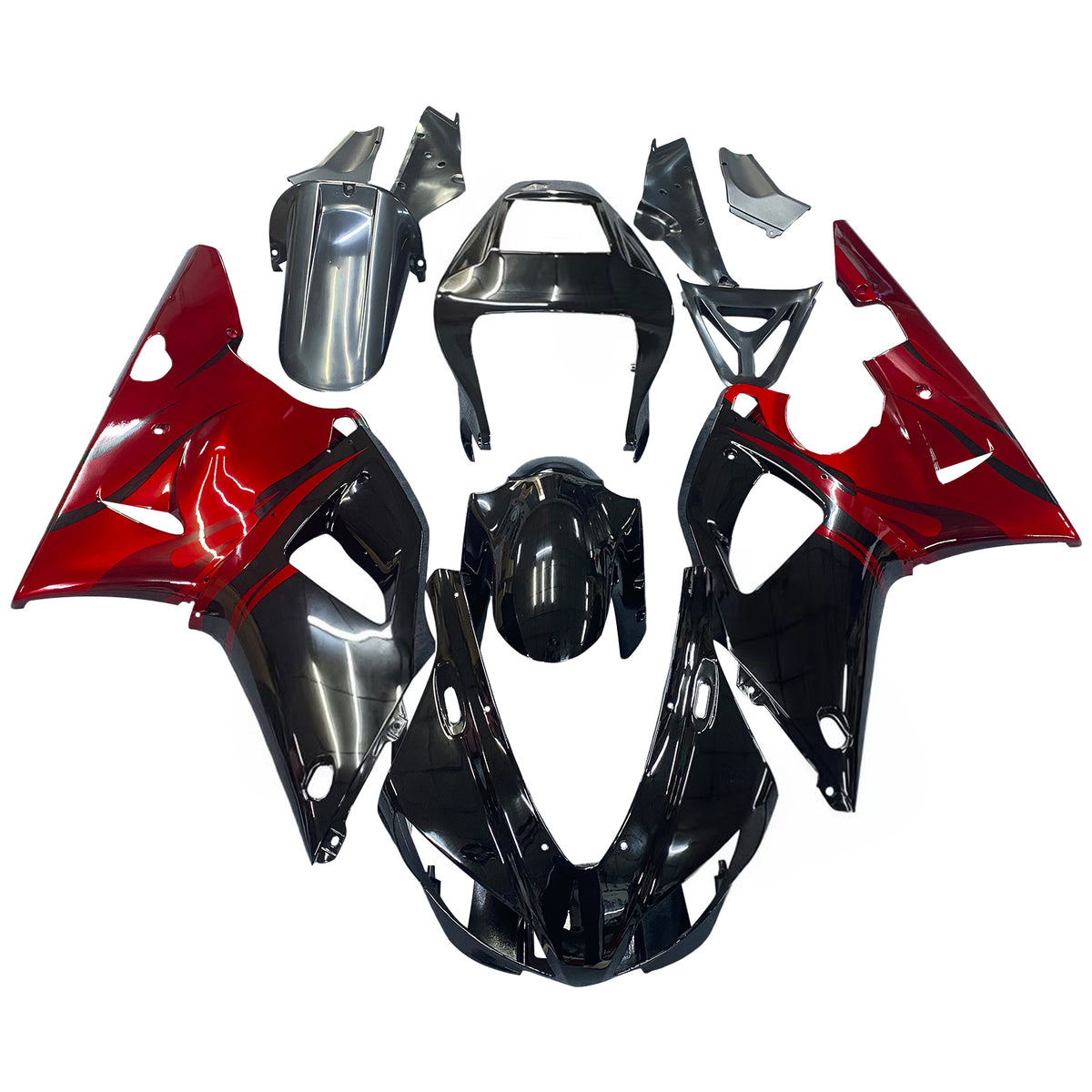 Amotopart 1998-1999 Yamaha YZF-R1 Kit de carénage noir injection