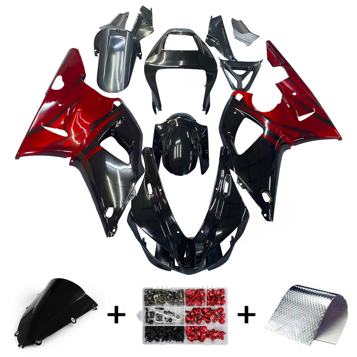 Amotopart 1998-1999 Yamaha YZF-R1 Injection Black Fairing Kit
