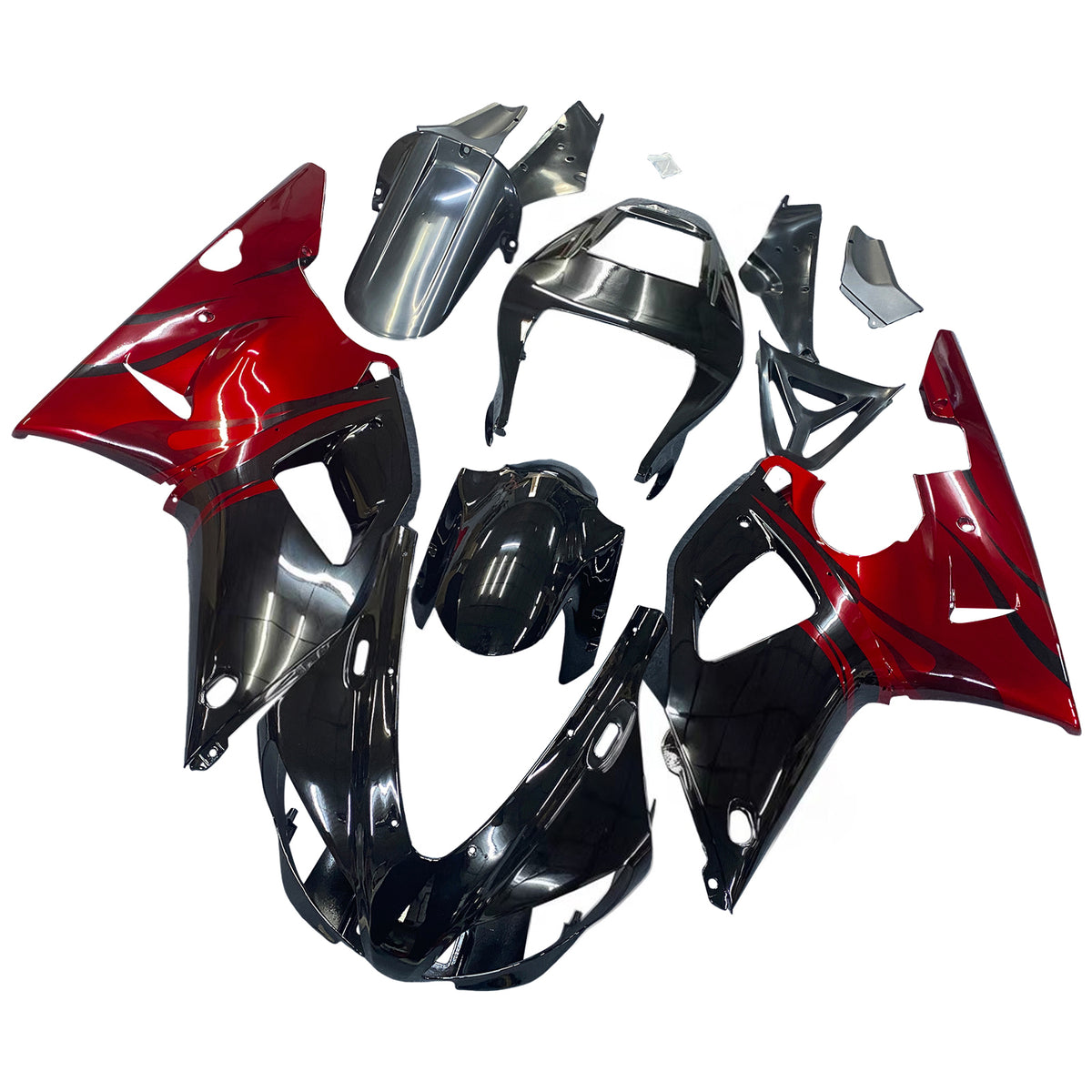 Amotopart 1998-1999 Yamaha YZF-R1 Kit de carénage noir injection
