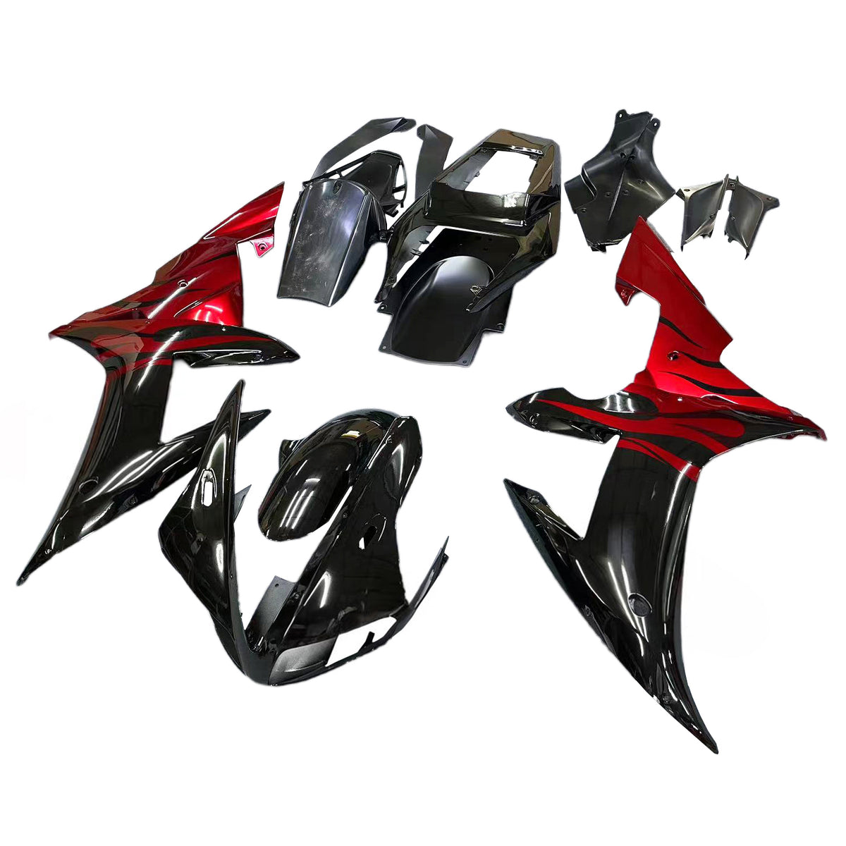 Amotopart 2002-2003 Yamaha YZF-R1 Black Red Fairing Kit