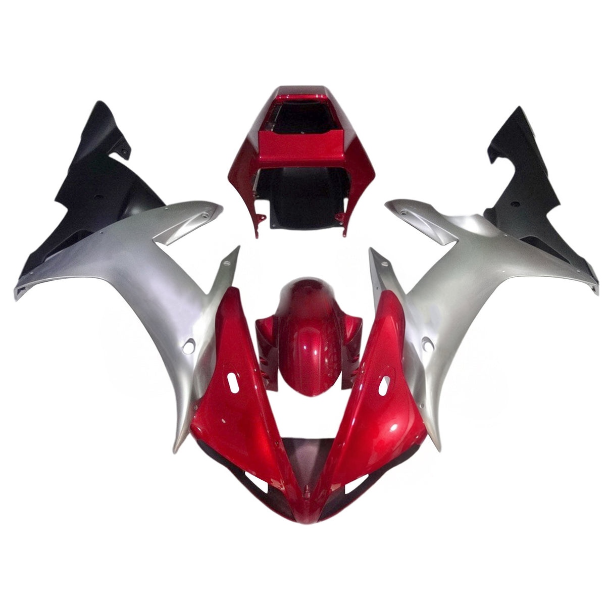 Amotopart 2002-2003 ヤマハ YZF-R1 レッド ブラック グレー ホワイト フェアリングキット