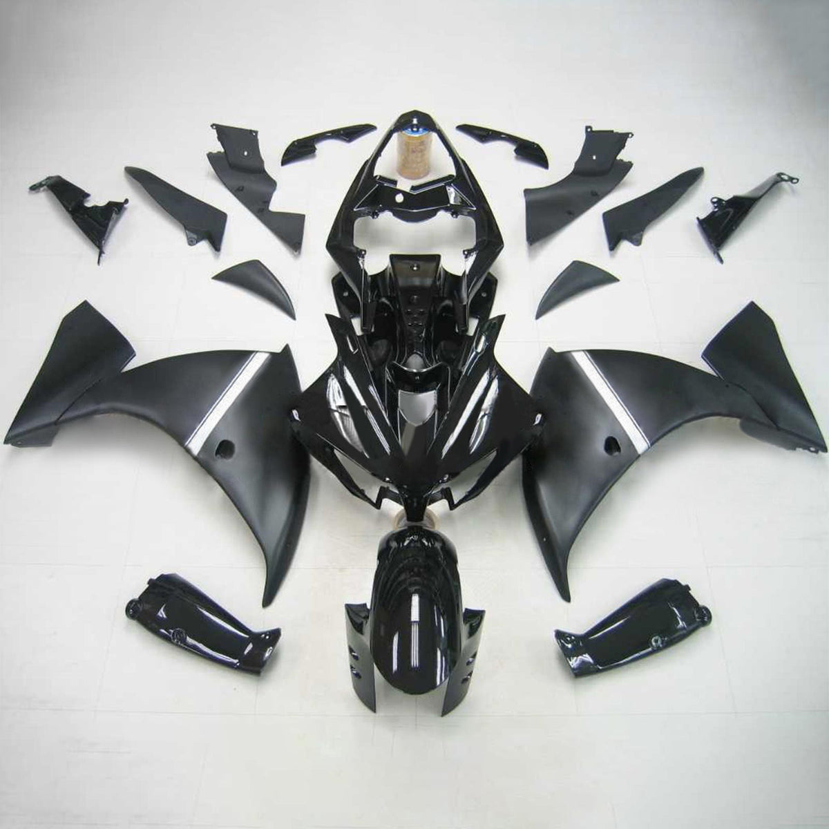 Amotopart 2009-2011 Yamaha YZF-R1 White Black Fairing Kit