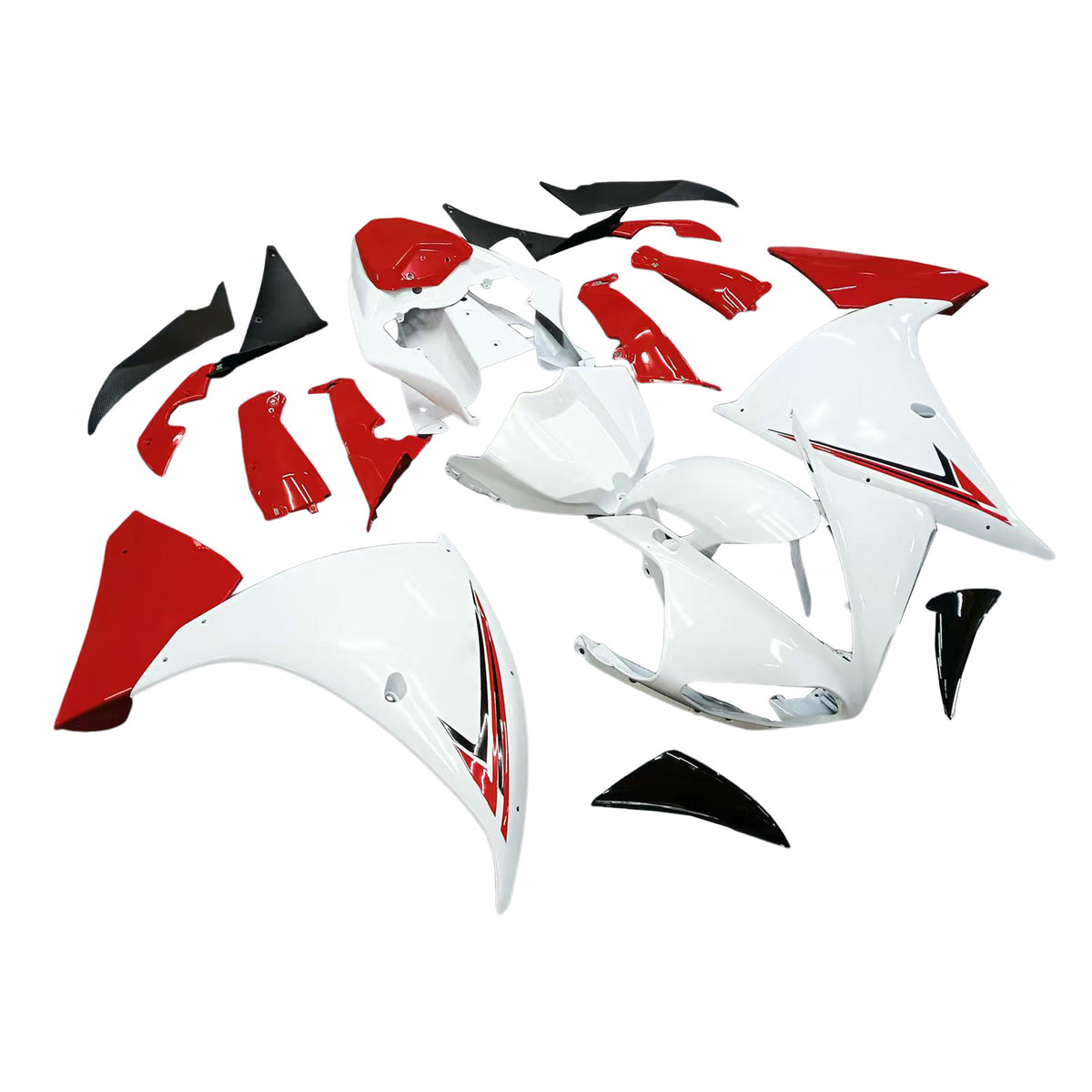 Amotopart 2012-2014 Yamaha YZF-R1 Red Black Fairing Kit