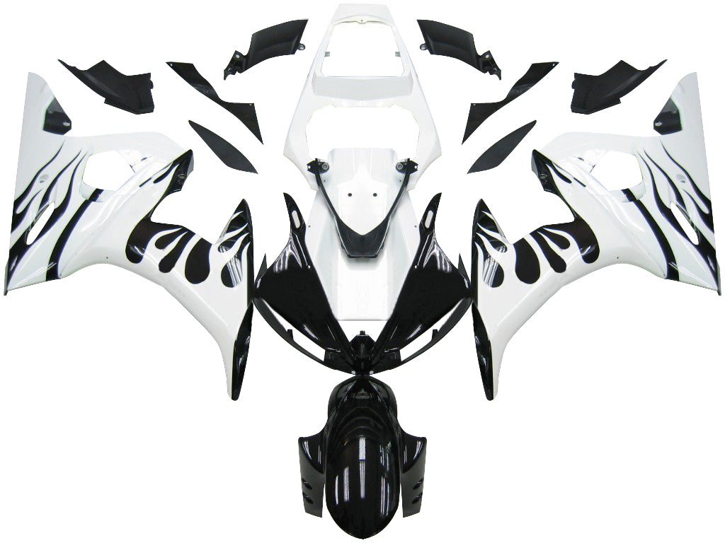 Amotopart 2005 Yamaha YZF-R6 Black Fairing Kit