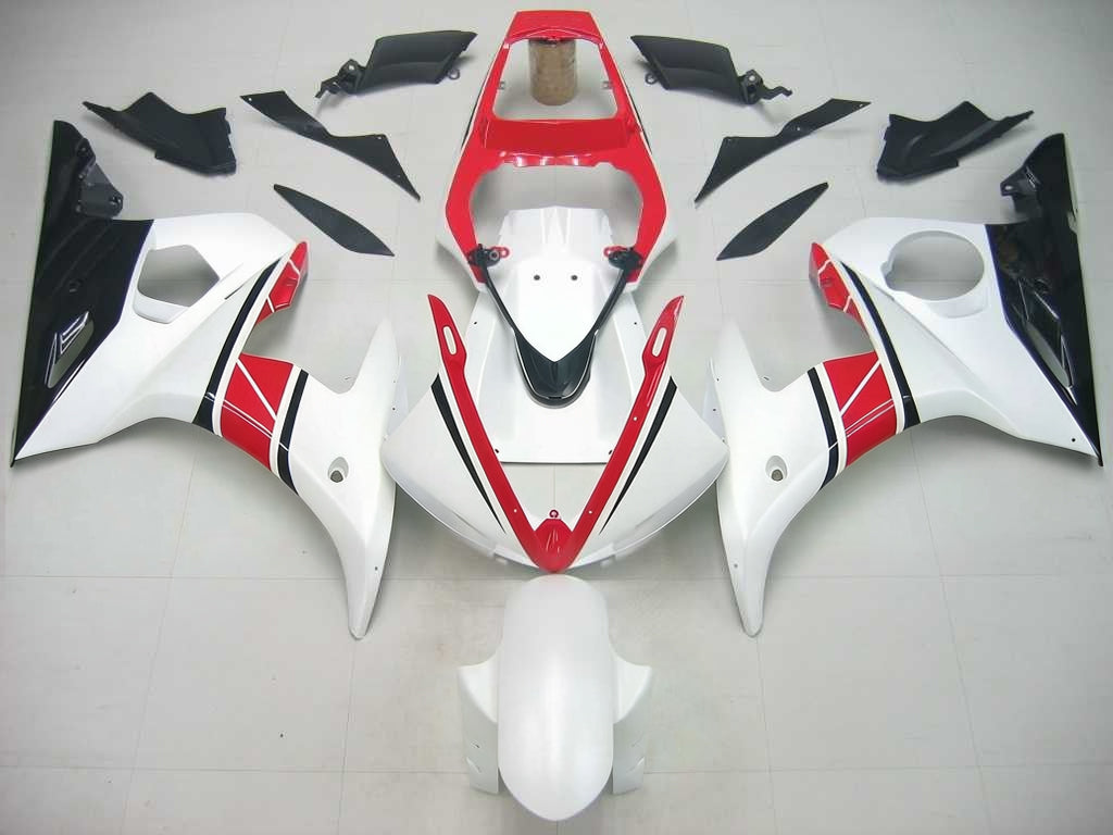 Amotopart 2005 Yamaha YZF-R6 Black Gray Fairing Kit