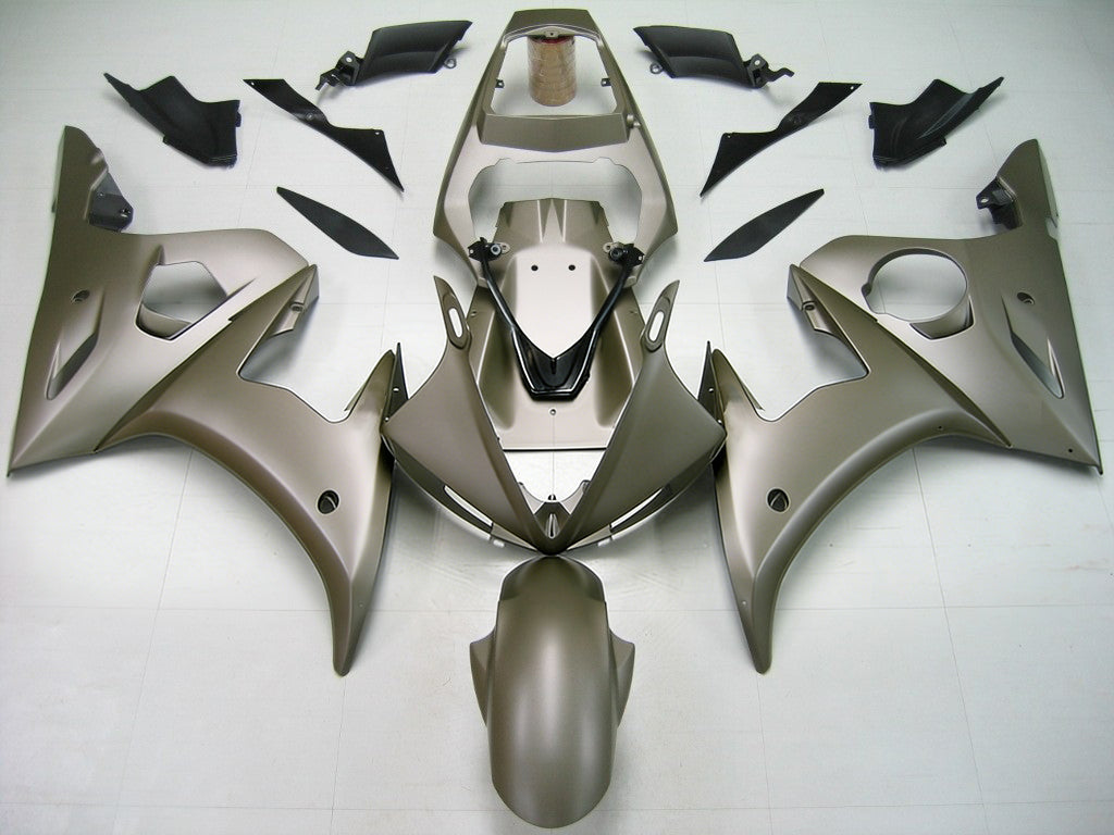 Amotopart 2005 Yamaha YZF-R6 Gray Black Fairing Kit