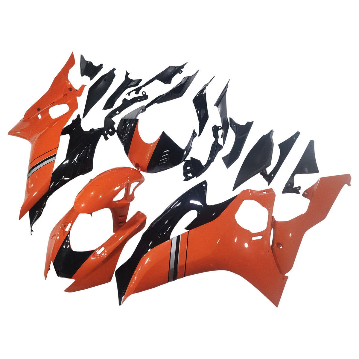 Amotopart 2017–2023 Yamaha YZF-R6 Schwarz Orange Weiß Rot Verkleidungsset