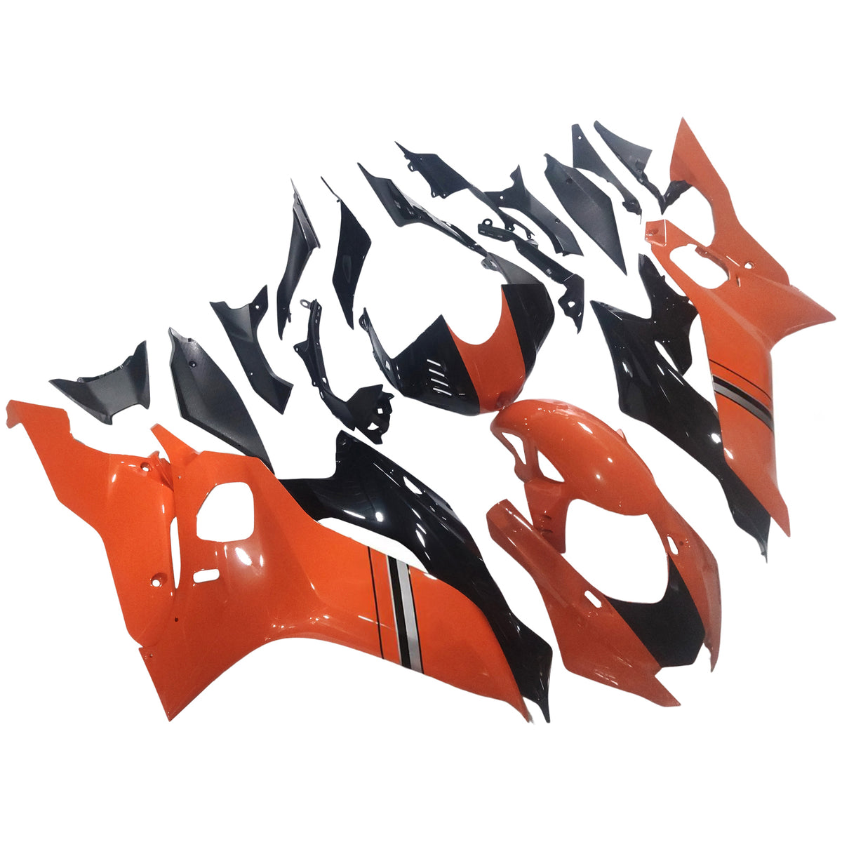 Amotopart 2017–2023 Yamaha YZF-R6 Schwarz Orange Weiß Rot Verkleidungsset