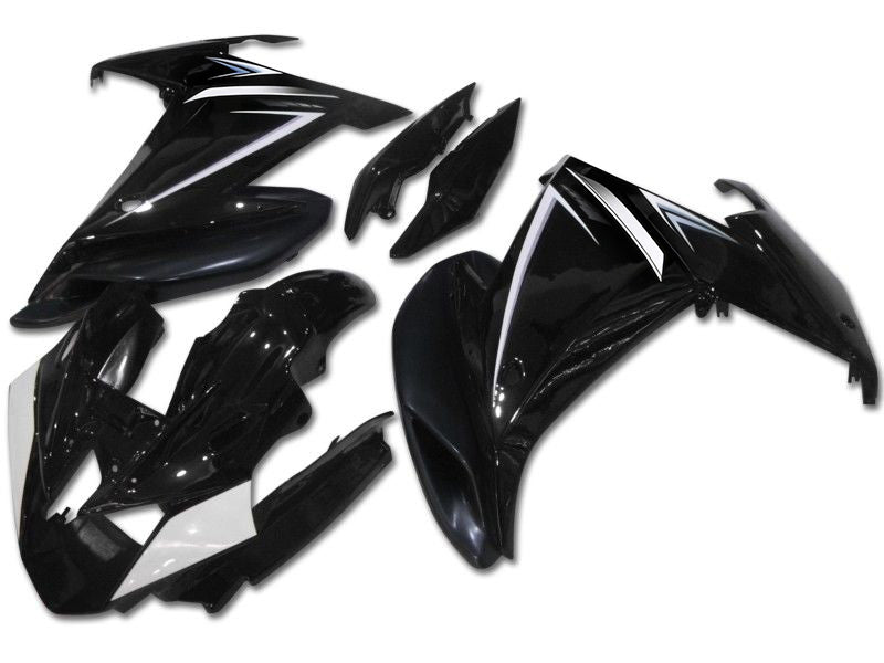 Amotopart 2009–2015 Yamaha FZ6R schwarzes Verkleidungsset