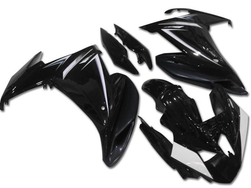 Amotopart 2009–2015 Yamaha FZ6R schwarzes Verkleidungsset