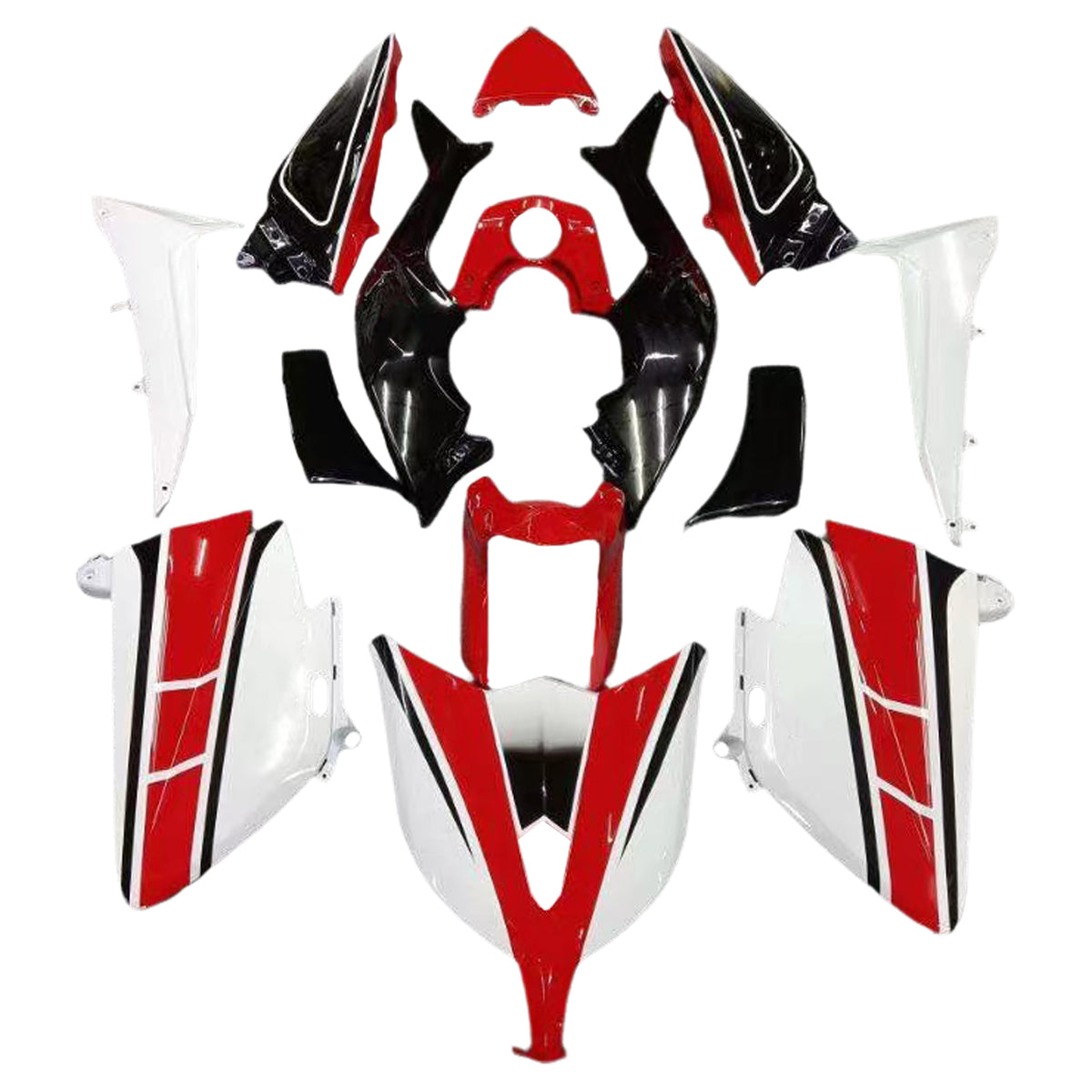 Amotopart 2012-2014 Yamaha TMAX530 Red Black White Fairing Kit