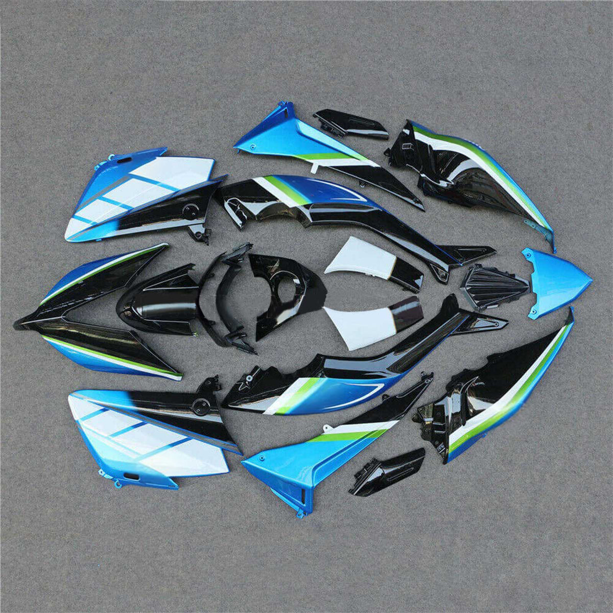 Amotopart 2015-2016 Yamaha TMAX530 Kit de carénage gris noir bleu