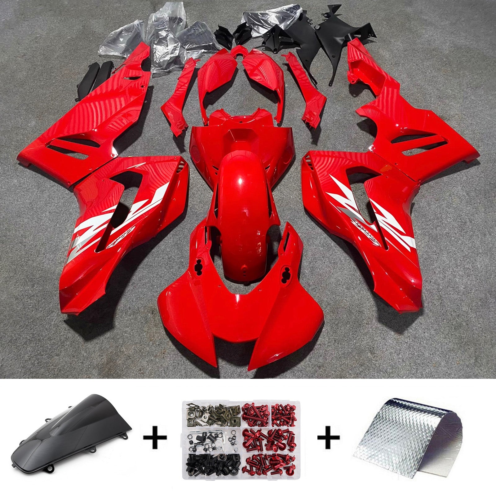 Amotopart 2020-2023 Honda CBR1000RR-R Kit de carénage rouge